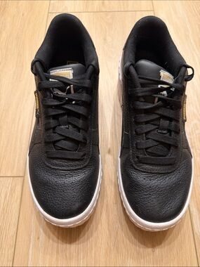 Puma Women's Black Sneakers with White Soles